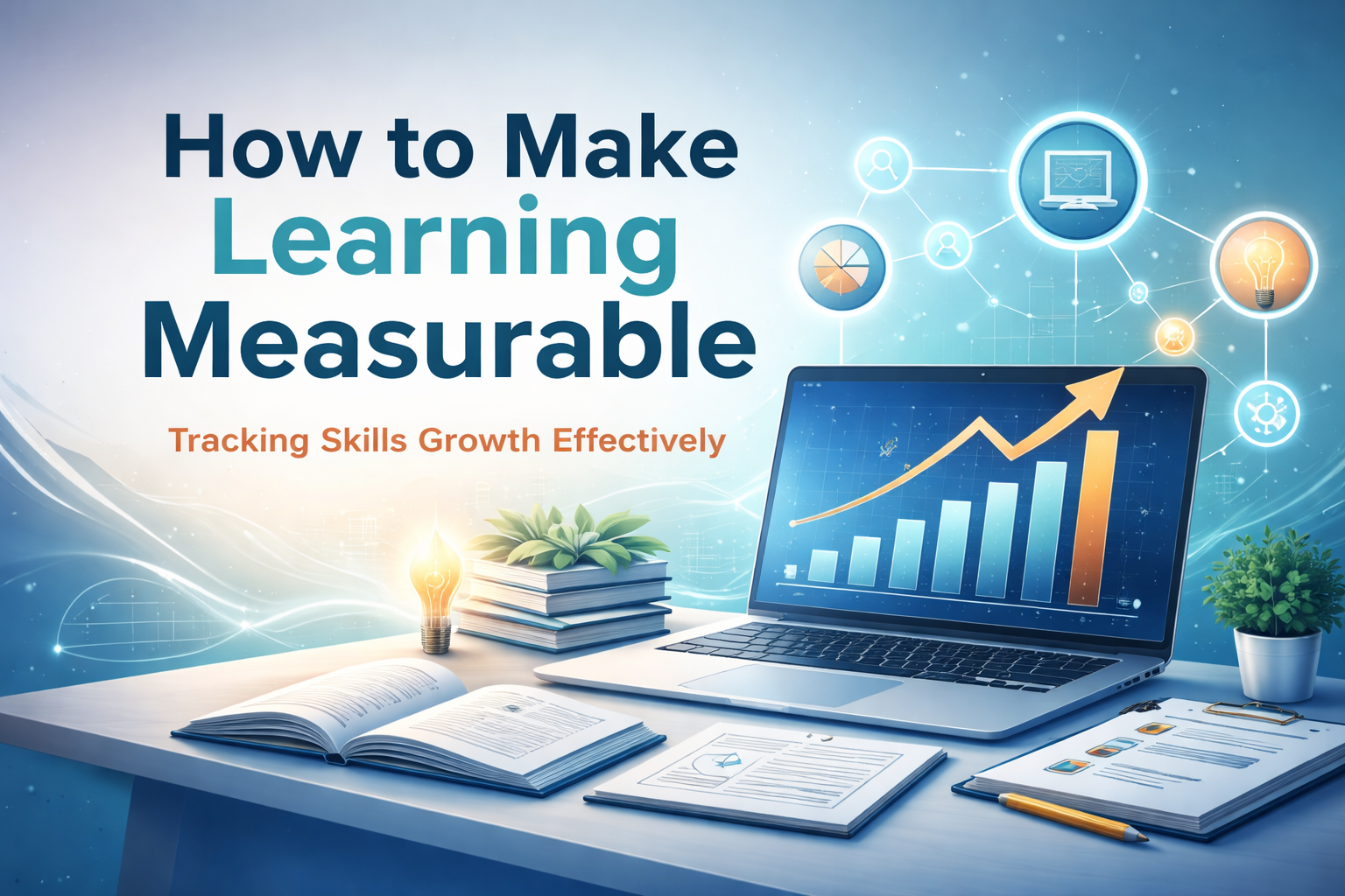 Educational planning workspace with notes and progress indicators